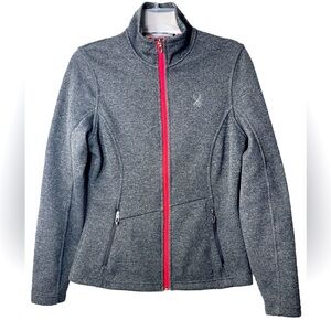 SPYDER Core Women’s Midweight Sweater Jacket Full zip Heathered Gray Medium